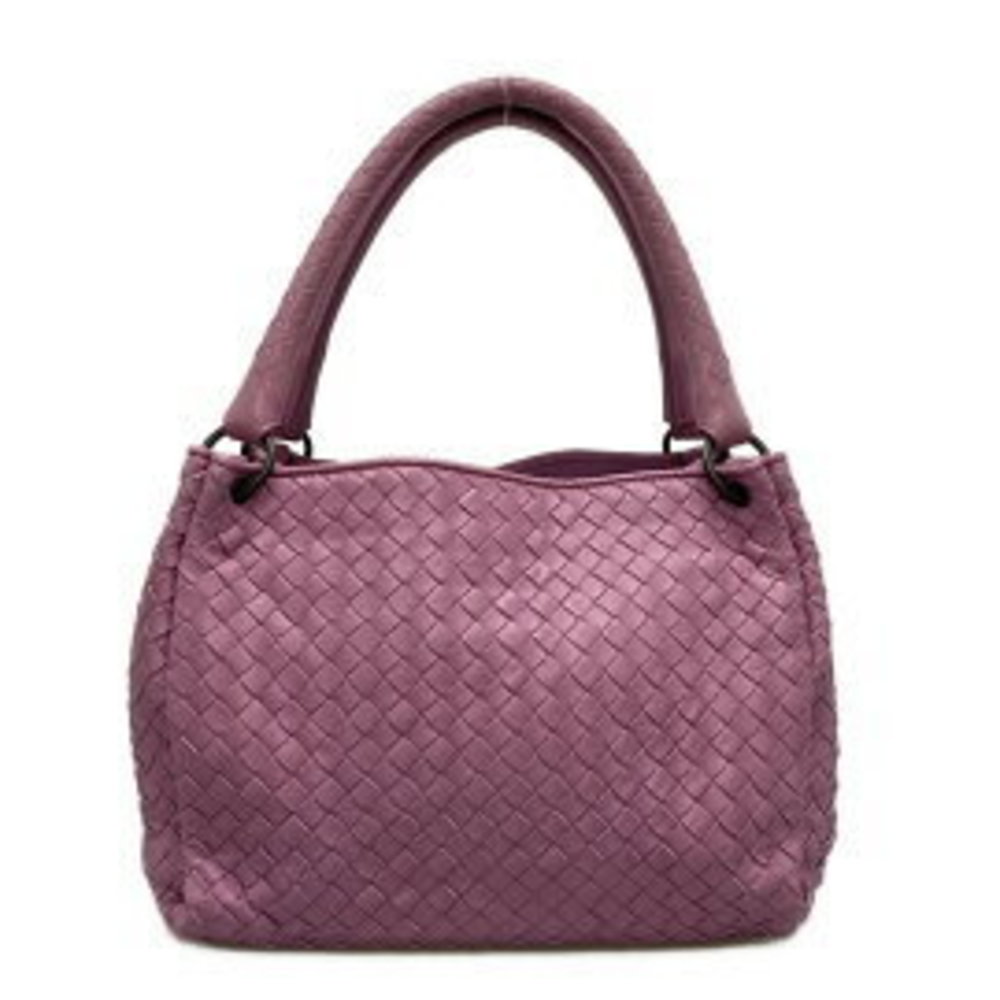 BOTTEGA VENETA Parachute Bag Tote Purple Leather
